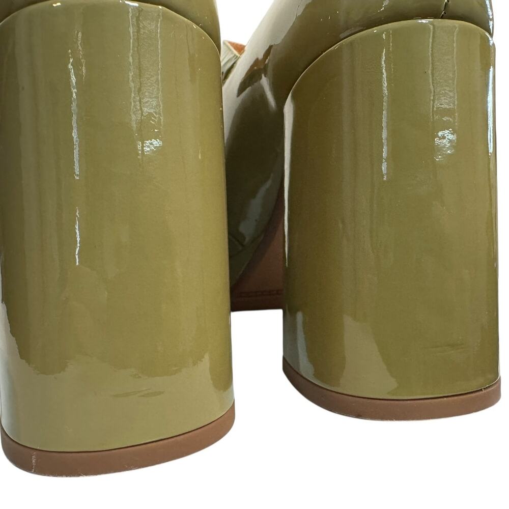 Sezane Georgia High Mary Janes Polished Pistachio Green Patent FR 39 US 8 - Picture 8 of 12